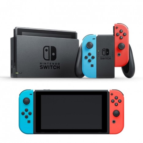 Nintendo Switch avec Joy-Con bleu néon/rouge néon