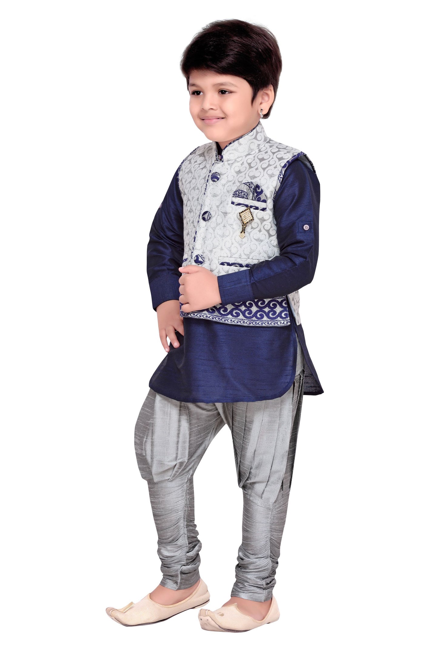 AJ Dezines Kids Kurta Pajama and Waistcoat Set For Boys