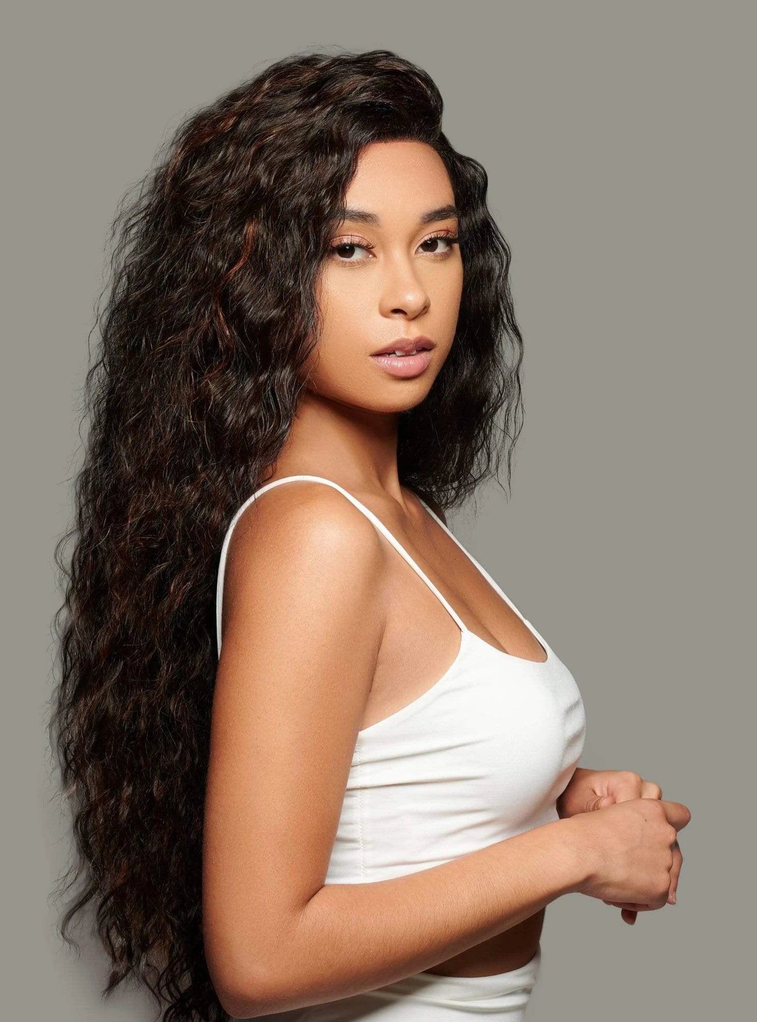 Cleopatra Synthetic Wig | Black Curly Luxury Lace Wig | Essence Luxe Couture Wigs