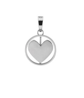 Pendentif à graver Heart Spin, or