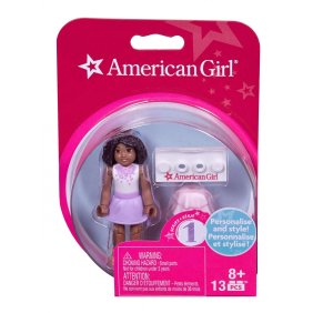 Mega Bloks - Mini figurine American Girl avec haut blanc et jupe violette